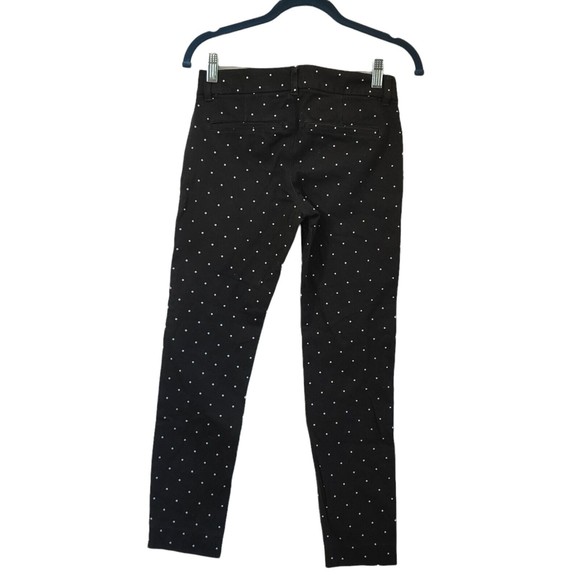 Old Navy Pixie Pants Womens Size 0 Black White Dot Print Stretch Black - Picture 2 of 10